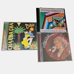 Lot of 3 Latin CD's - Fiesta Cubana, Antonio Bibriesca, Celia Cruz &‎ Friends